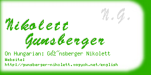 nikolett gunsberger business card